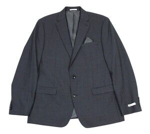 Bar III Suit Jacket Mens 44 R Gray Wool Blend Slim Fit Sport Coat Business